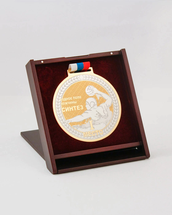 Corporate medal in a transformer stand